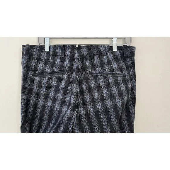 MYTHS PLAID DEGRADE WOOL DRESS PANTS 31 - Picture 7 of 10